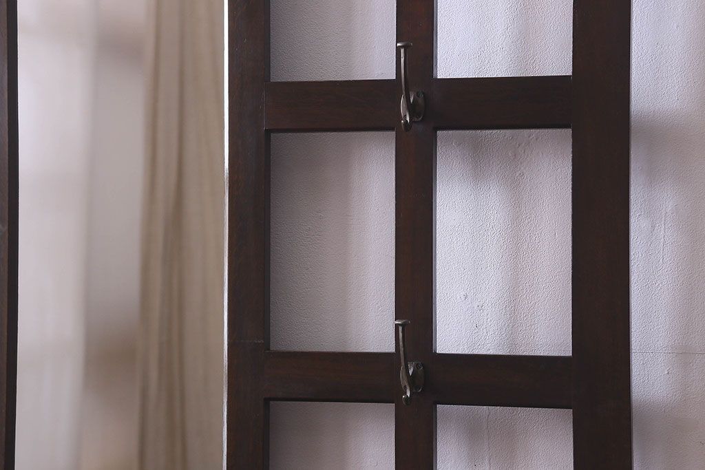 アンティーク雑貨　和製アンティーク　オーク材のシンプルなホールスタンド(傘立て、ハンガー、帽子掛け)