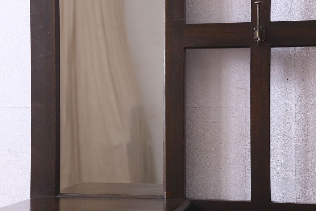 アンティーク雑貨　和製アンティーク　オーク材のシンプルなホールスタンド(傘立て、ハンガー、帽子掛け)