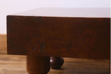 アンティーク雑貨　和製アンティーク　玉杢が美しいケヤキ材の将棋盤(花台、飾り台)