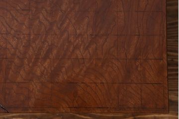 アンティーク雑貨　和製アンティーク　玉杢が美しいケヤキ材の将棋盤(花台、飾り台)