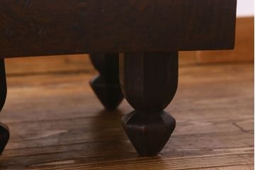 アンティーク雑貨　和製アンティーク　ケヤキ材　味わい深い風合いの将棋盤(花台、飾り台)