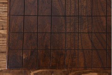アンティーク雑貨　和製アンティーク　ケヤキ材　味わい深い風合いの将棋盤(花台、飾り台)(1)