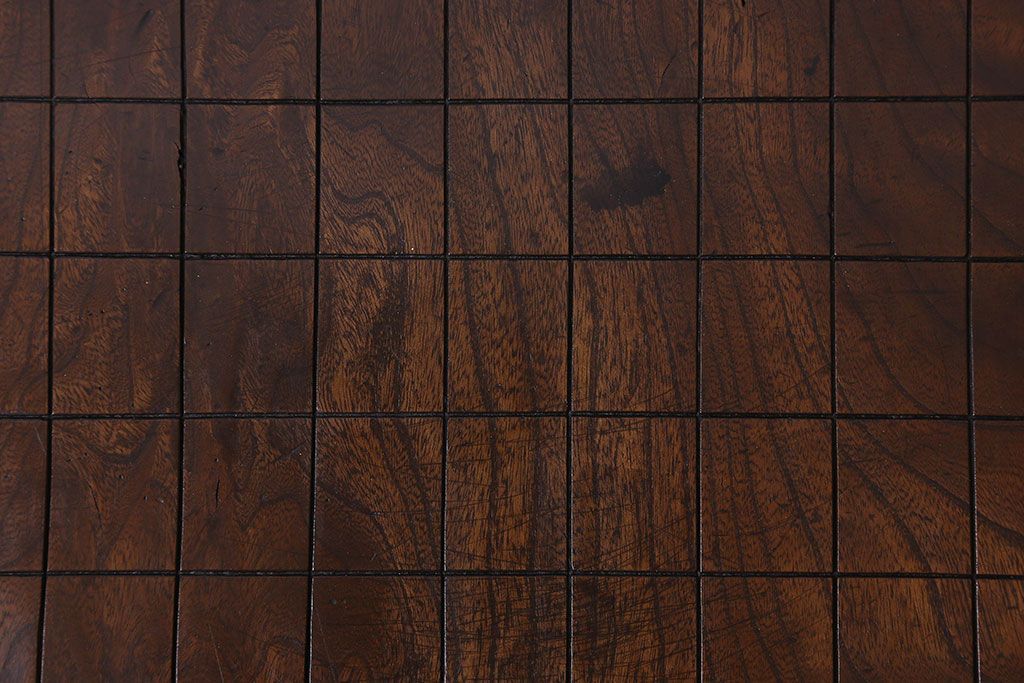 アンティーク雑貨　和製アンティーク　ケヤキ材　味わい深い風合いの将棋盤(花台、飾り台)(1)