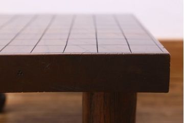 アンティーク雑貨　和製アンティーク　ケヤキ材　味わい深い風合いの将棋盤(花台、飾り台)(1)