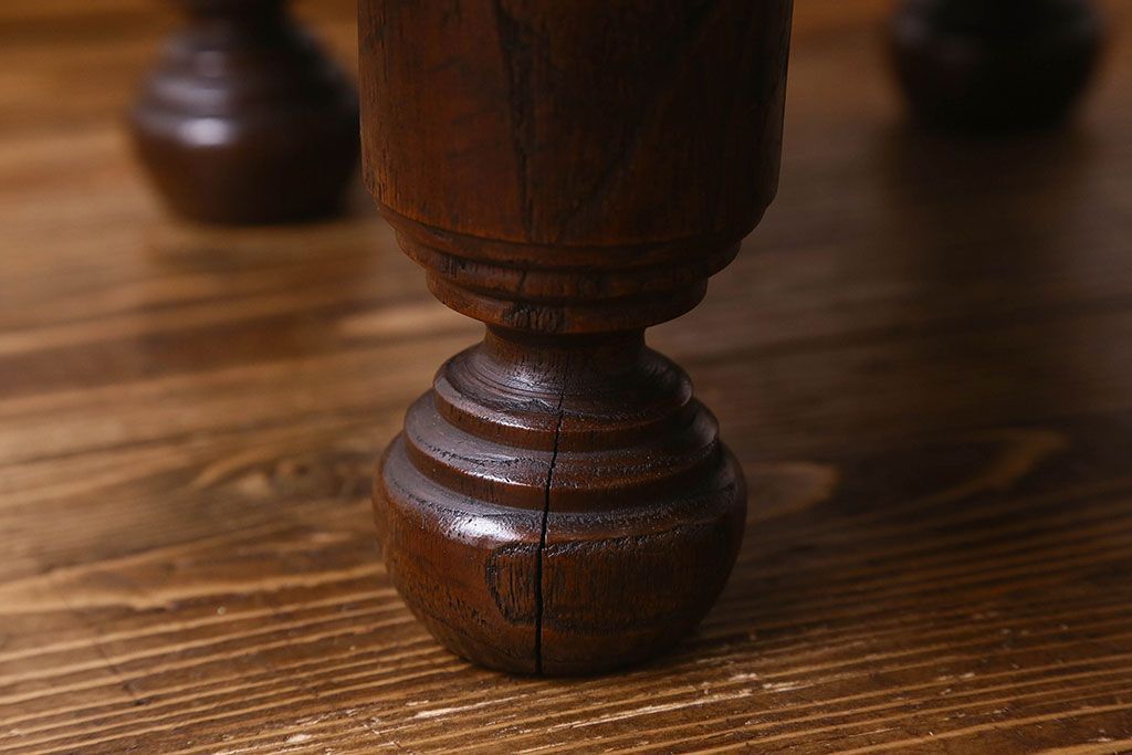 アンティーク雑貨　和製アンティーク　ケヤキ材　味わい深い風合いの将棋盤(花台、飾り台)(1)