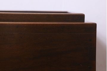 アンティーク雑貨　和製アンティーク　ケヤキ材　味わい深い風合いの角火鉢(木製火鉢)
