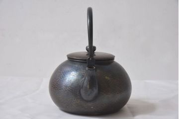 アンティーク雑貨　玉川堂　鎚起銅器　茶器揃(皿、急須、茶筒、建水、茶道具)
