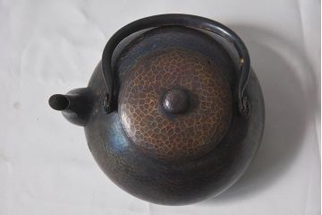 アンティーク雑貨　玉川堂　鎚起銅器　茶器揃(皿、急須、茶筒、建水、茶道具)