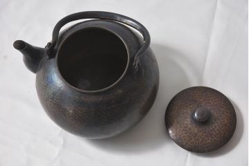 アンティーク雑貨　玉川堂　鎚起銅器　茶器揃(皿、急須、茶筒、建水、茶道具)