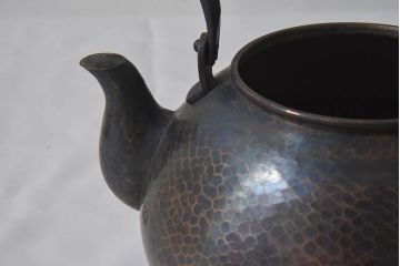 アンティーク雑貨　玉川堂　鎚起銅器　茶器揃(皿、急須、茶筒、建水、茶道具)