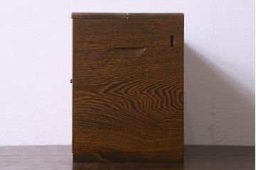 アンティーク雑貨　昭和レトロ　美品　木の色合いが魅力的な桑材の針箱(裁縫箱、収納箱、小引き出し)