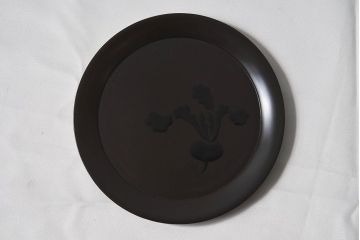 大正〜昭和初期　桑名塗師小澤造　木製菓子皿(漆器)5枚セット