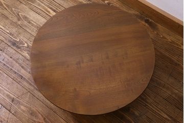 レトロ家具　昭和レトロ　懐かしい雰囲気漂う丸ちゃぶ台(座卓、ローテーブル)