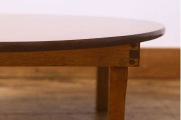 レトロ家具　昭和レトロ　懐かしい雰囲気漂う丸ちゃぶ台(座卓、ローテーブル)