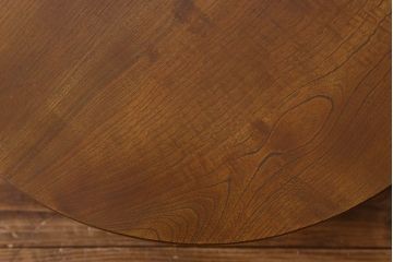 レトロ家具　昭和レトロ　懐かしい雰囲気漂う丸ちゃぶ台(座卓、ローテーブル)