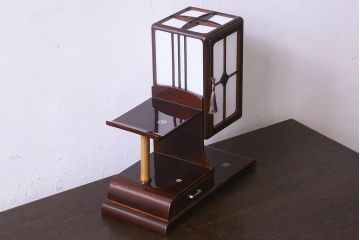 民芸照明　漆塗り　和の雰囲気を醸し出すデスクスタンド(卓上照明)