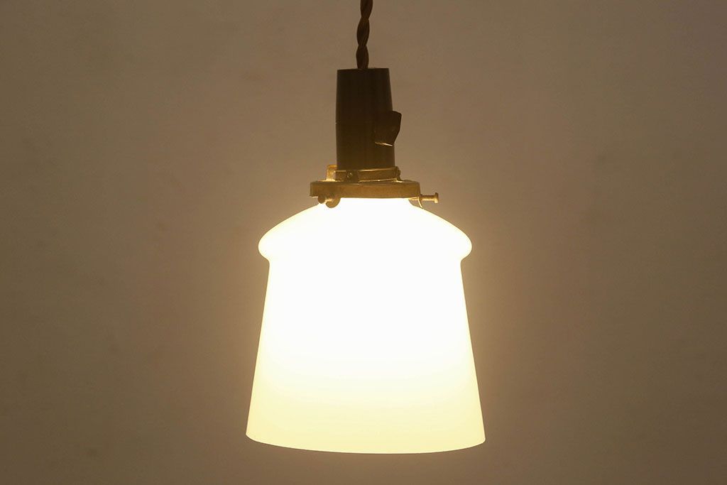 和製アンティーク　使い勝手のよいシンプルなデザインのペンダントライト(天井照明、シェード)