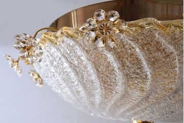 中古　イタリア製 MINILUCE(ミニルーチェ) シャンデリア(シーリングライト、天井照明)
