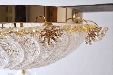 中古　イタリア製 MINILUCE(ミニルーチェ) シャンデリア(シーリングライト、天井照明)