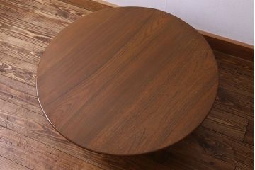 アンティーク家具　和製アンティーク　大正昭和期の古い丸ちゃぶ台(ローテーブル、座卓)