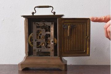 アンティーク雑貨　昭和初期　SEIKO(セイコー)　シックなデザインのゼンマイ式置時計