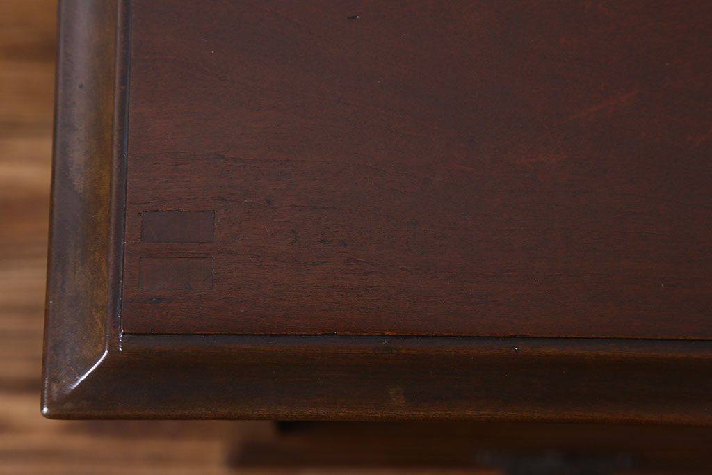 【M様ご決済用】大正ロマン　レトロなガラス入り!小振りなアンティーク戸棚(収納棚、食器棚、本箱)