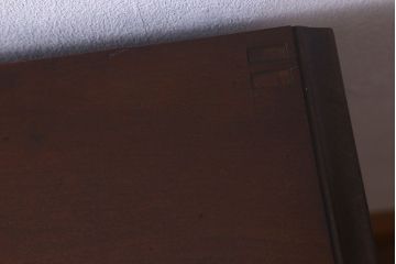 【M様ご決済用】大正ロマン　レトロなガラス入り!小振りなアンティーク戸棚(収納棚、食器棚、本箱)