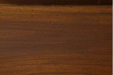 レトロ家具　昭和レトロ　総ケヤキ材　天板一枚板!杢目が美しいビンテージデスク(片袖机、在宅ワーク、在宅用文机、在宅ワーク、在宅用座卓)