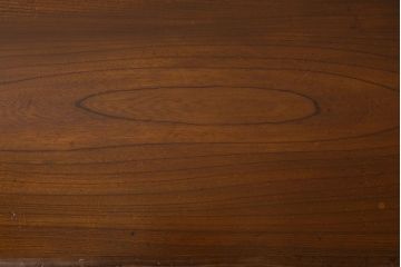 レトロ家具　昭和レトロ　総ケヤキ材　天板一枚板!杢目が美しいビンテージデスク(片袖机、在宅ワーク、在宅用文机、在宅ワーク、在宅用座卓)