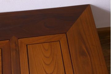 アンティーク雑貨　中古美品　存在感抜群!重厚な雰囲気漂う総ケヤキ材の関西火鉢(長火鉢、木製火鉢、テーブル)