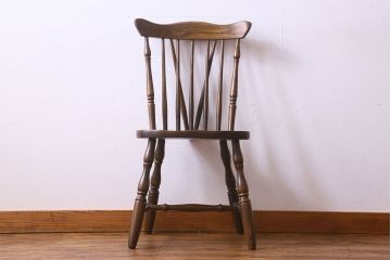ヴィンテージ家具　ビンテージ　上品な佇まいのスティックバックチェア(椅子、ダイニングチェア)(1)