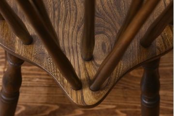 ヴィンテージ家具　ビンテージ　上品な佇まいのスティックバックチェア(椅子、ダイニングチェア)(1)