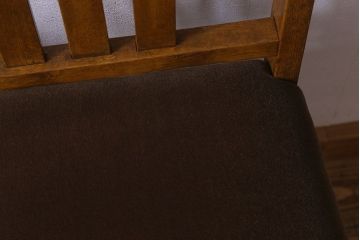 レトロ家具　昭和レトロ　ナラ材　シンプルなデザインのチェア(椅子、ダイニングチェア、ワークチェア)