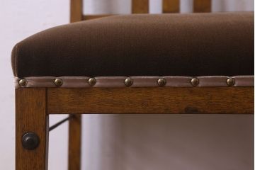 レトロ家具　昭和レトロ　ナラ材　シンプルなデザインのチェア(椅子、ダイニングチェア、ワークチェア)