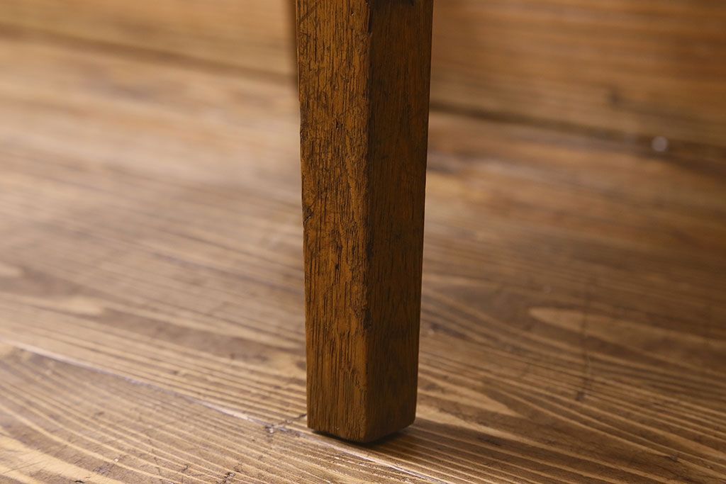 レトロ家具　昭和レトロ　ナラ材　シンプルなデザインのチェア(椅子、ダイニングチェア、ワークチェア)