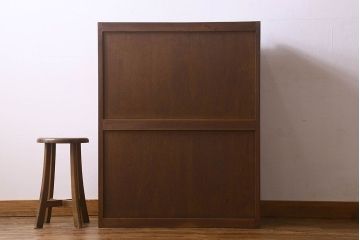 レトロ家具　昭和レトロ　カバ材製のシンプルなヴィンテージチェスト(引き出し、衣装箪笥、ビンテージ)