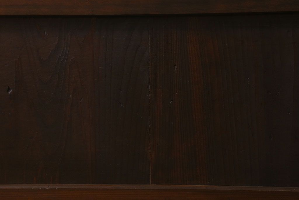 和製アンティーク　和モダンな雰囲気漂うガラス帯の格子戸(引き戸、建具)2枚セット