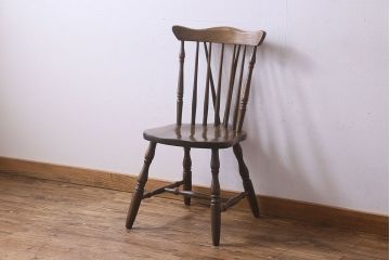 ヴィンテージ家具　ビンテージ　上品な佇まいのスティックバックチェア(椅子、ダイニングチェア)(2)