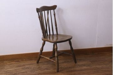 ヴィンテージ家具　ビンテージ　上品な佇まいのスティックバックチェア(椅子、ダイニングチェア)(2)