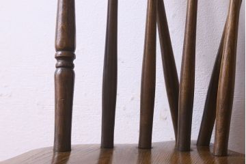 ヴィンテージ家具　ビンテージ　上品な佇まいのスティックバックチェア(椅子、ダイニングチェア)(2)