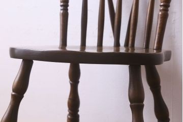 ヴィンテージ家具　ビンテージ　上品な佇まいのスティックバックチェア(椅子、ダイニングチェア)(2)