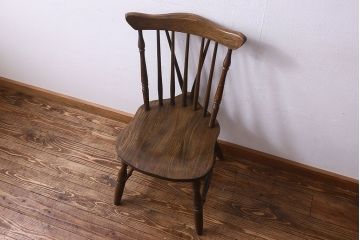 ヴィンテージ家具　ビンテージ　上品な佇まいのスティックバックチェア(椅子、ダイニングチェア)(2)
