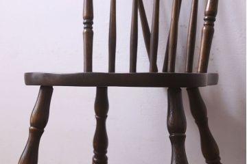 ヴィンテージ家具　ビンテージ　上品な佇まいのスティックバックチェア(椅子、ダイニングチェア)(3)