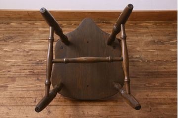 ヴィンテージ家具　ビンテージ　上品な佇まいのスティックバックチェア(椅子、ダイニングチェア)(3)