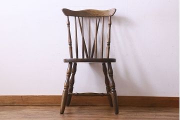 ヴィンテージ家具　ビンテージ　上品な佇まいのスティックバックチェア(椅子、ダイニングチェア)(3)