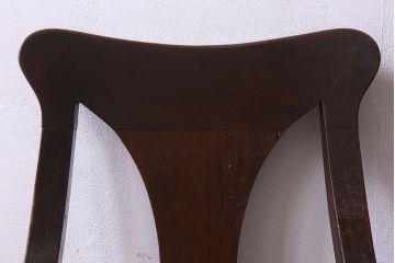 アンティーク家具　和製アンティーク　栗材　シックな雰囲気漂う回転イス(椅子、チェア、ワークチェア)