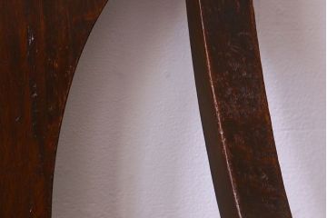 アンティーク家具　和製アンティーク　栗材　シックな雰囲気漂う回転イス(椅子、チェア、ワークチェア)