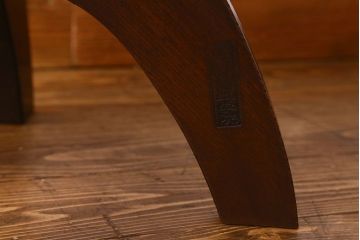 アンティーク家具　和製アンティーク　栗材　シックな雰囲気漂う回転イス(椅子、チェア、ワークチェア)