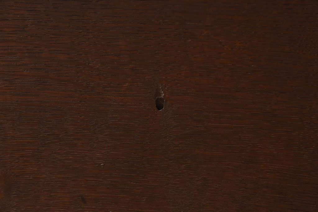 アンティーク雑貨　和製アンティーク　ナラ材　古い木味が魅力的なキャスター付きごみ箱(木箱)(2)