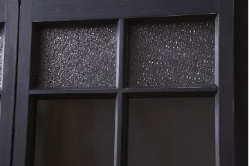 和製アンティーク　モダンな雰囲気漂うガラス戸(引き戸、建具)2枚組